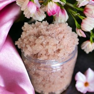 JAPANESE CHERRY BLOSSOM Handcrafted Hydrating Pink Himalayan Salt Scrub …
